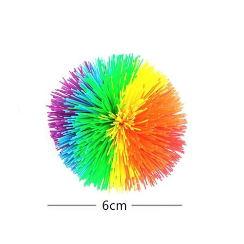 Boule Koosh Sensorielle Pour Bébé, 1 Pièce, Arc-En-Ciel, Balle Extensible, Anti-Stress, Pour Enfants Autisme, Besoins Spéciaux, Gags, Blague Pratique
