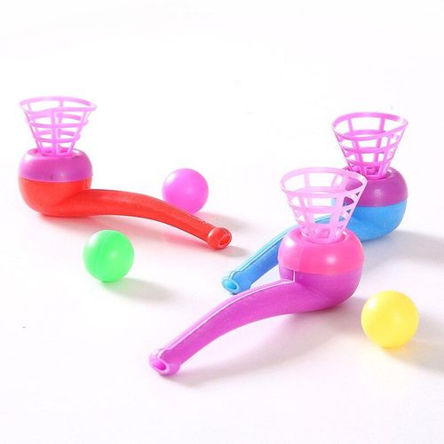 1/5pcs Enfants Jouet Pistolet À Air Comprimé Et Boule Enfants Air Soufflant Jouet Cadeau Tube En Plastique Balle Jouet Couleur Aléatoire Nouveau