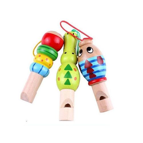 Jouet De Sifflet En Bois Pour Bébé Et Enfant, Couleur Aléatoire, Dessin Animé, Animal, Instrument De Musique Éducatif, 1 Pièce