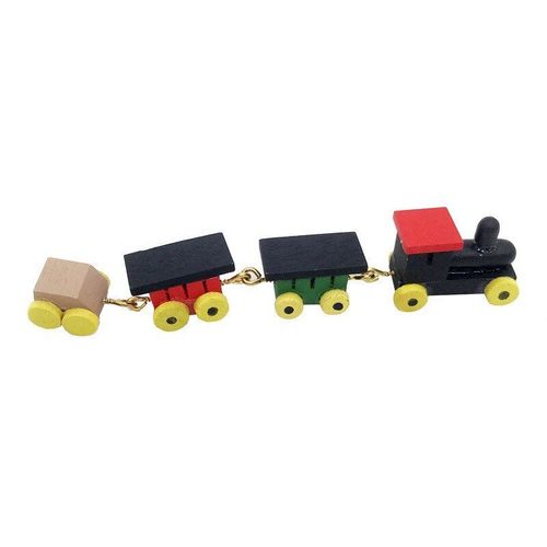 Mini Train En Bois, Jouet De Simulation, Accessoires Miniatures Pour La Décoration De Maison De Poupée, 1/12
