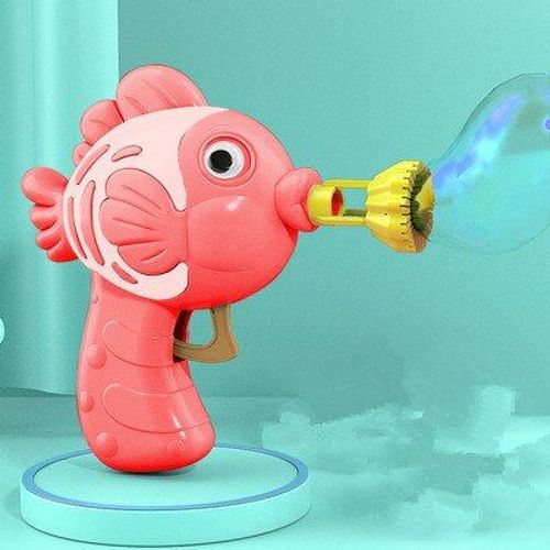 Pistolet À Bulles Pour Enfants, Jouets De Dessin Animé Poisson Savon Eau Machine À Bulles, Jouets D'Été Amusants Pour Enfants En Bas Âge Intérieur Et Extérieur