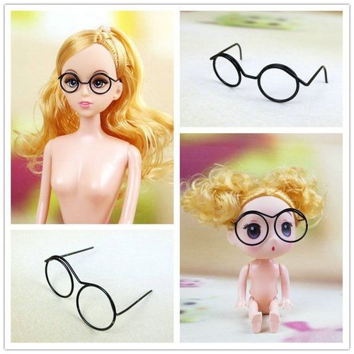 Lunettes De Poupée Rétro Cool Pour Poupée Bjd 1/6, Cadre Rond Sans Lentilles, Accessoires De Poupée De 30cm, 2 Pièces