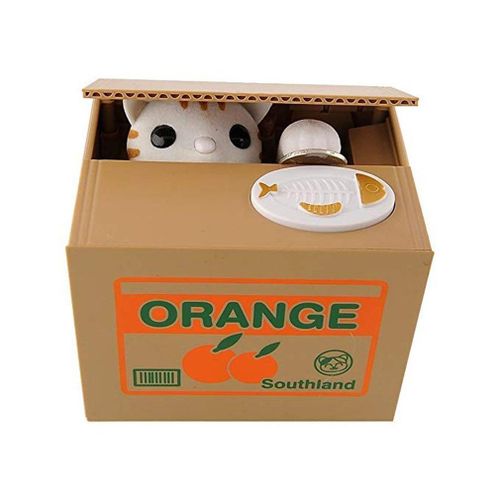 Tirelire électrique pour enfants, chat de dessin animé, cadeau, Logo personnalisé