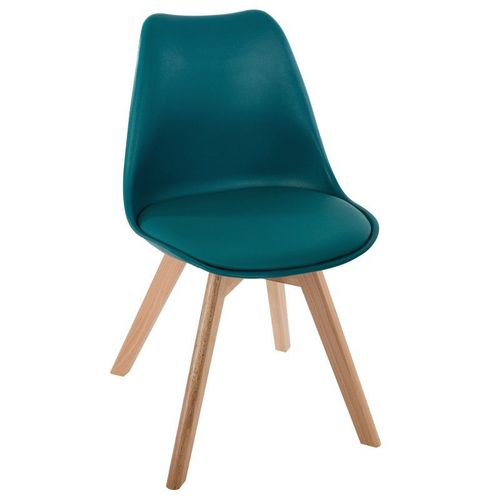 Lot De 2 Chaises Style Scandinave Baya Atmosphera - Chaises Baya Bleu Canard-Bleu Canard - Bleu