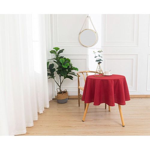 Nappe Antitache Unie Rouge Ronde 160 Cm