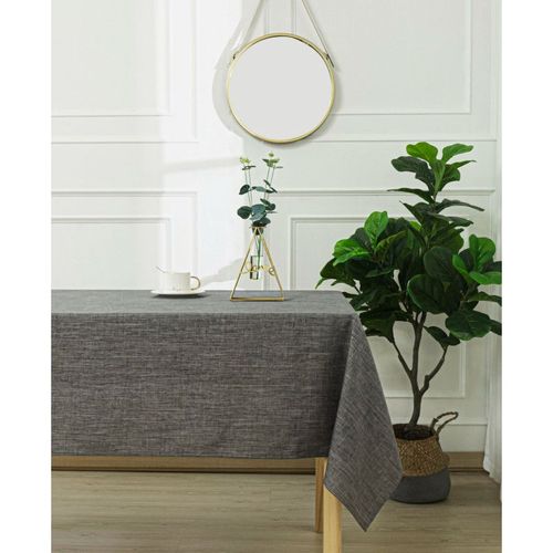 Nappe Antitache Unie Anthracite Rectangulaire 145 X 240 Cm