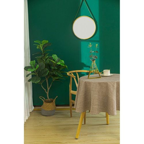 Nappe Antitache Unie Taupe Ronde 160 Cm