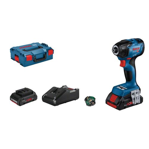 Visseuse à chocs BOSCH GDR 18V-210 C - 2 batteries 4.0 Ah, chargeur + module Bluetooth CGY 42 - 06019J0102