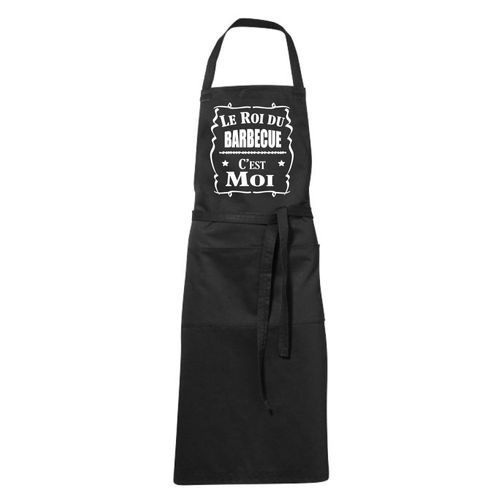 Tablier Humoristique De Cuisine Noir Le Roi Du Barbecue Très Belle Qualité