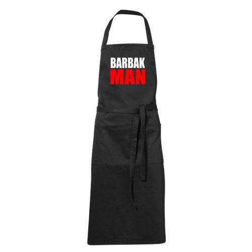 Tablier Humoristique De Cuisine Noir Barbak Man Très Belle Qualité