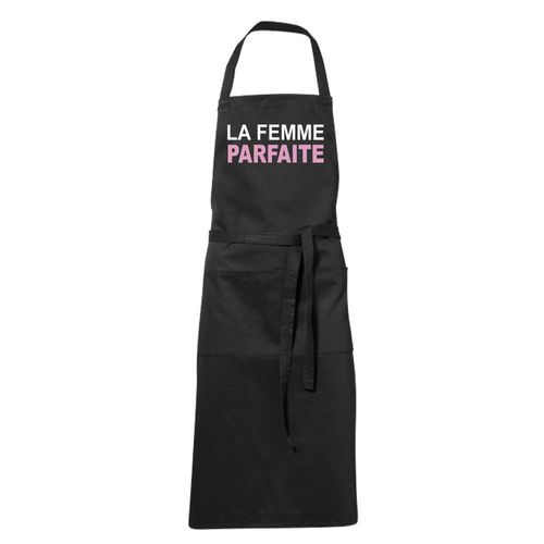 Tablier Humoristique De Cuisine Noir La Femme Parfaite