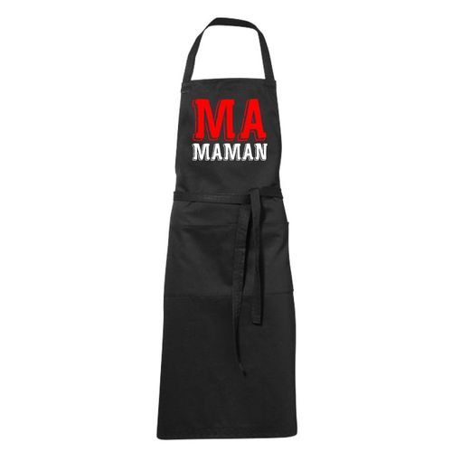 Tablier Humoristique De Cuisine Noir Ma Maman