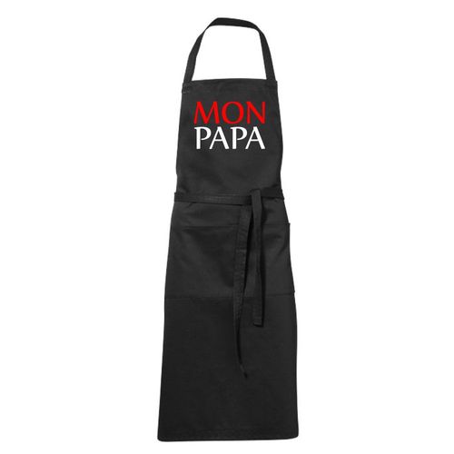 Tablier Humoristique De Cuisine Noir Mon Papa