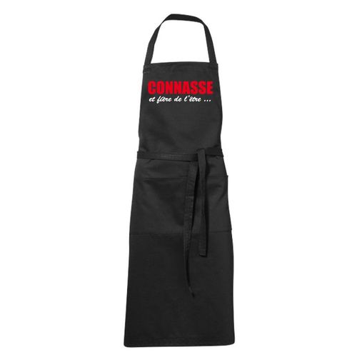 Tablier Humoristique De Cuisine Noir Connasse Et Fière De L'être