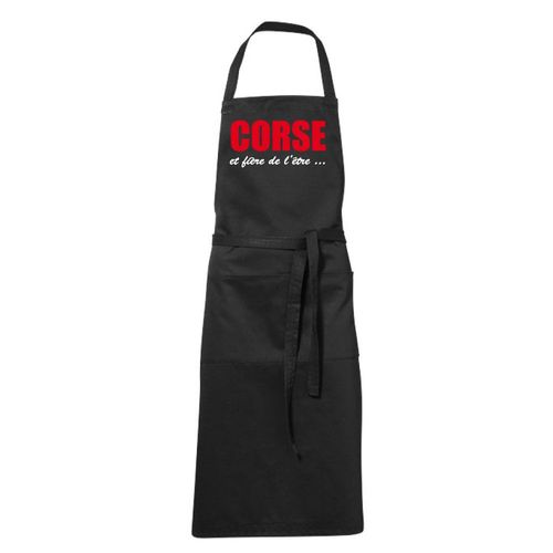 Tablier Humoristique De Cuisine Noir Corse Et Fière De L'être