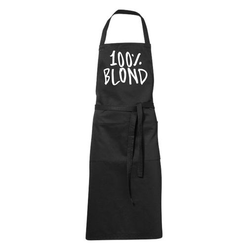 Tablier Humoristique De Cuisine Noir 100% Blond