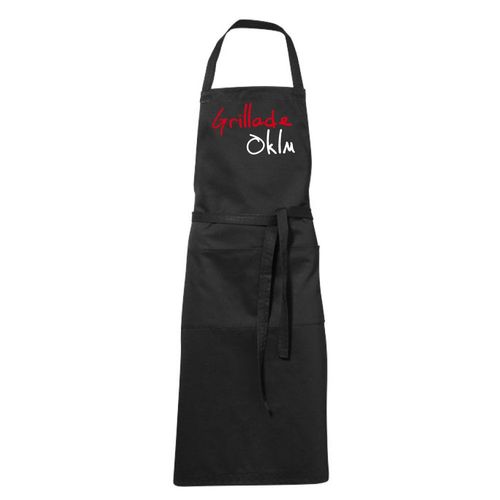 Tablier Humoristique De Cuisine Noir Grillade Oklm