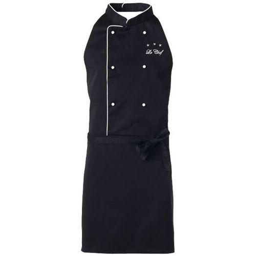 Tablier Humoristique Noir Du Chef 3 Étoiles