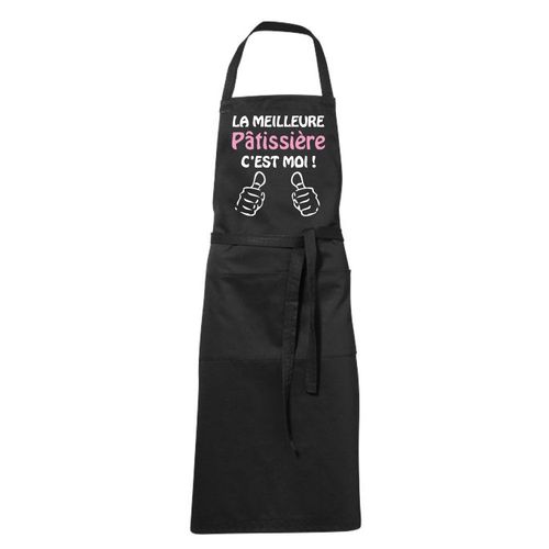 Tablier Humoristique Noir Patissière