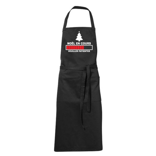 Tablier Humoristique Noir Noël En Cours