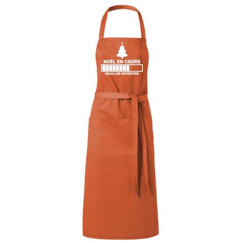 Tablier Humoristique Orange Noël En Cours
