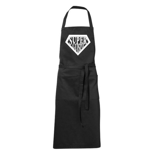 Tablier Humoristique Noir Super Cuisto
