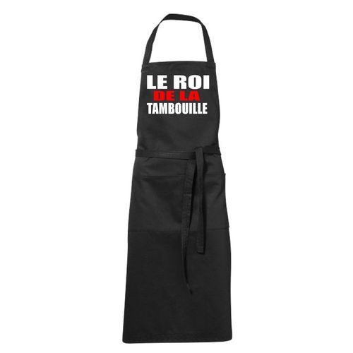 Tablier Humoristique Noir Roi De La Tambouille