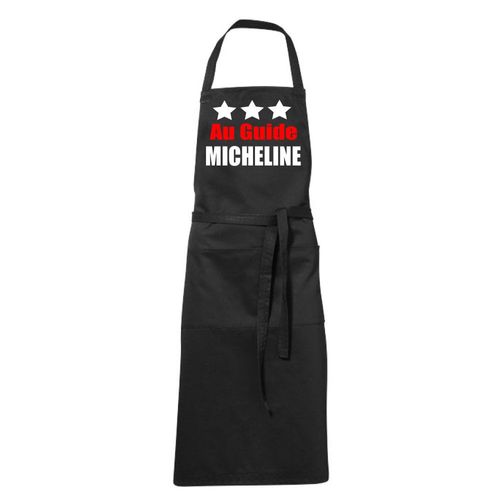 Tablier Humoristique Noir 3 Etoiles Au Guide Micheline