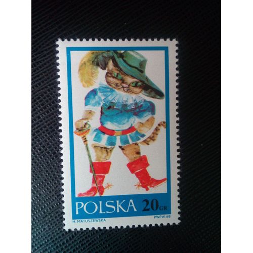 Timbre Pologne Yt 1678 Chat Botté 1968 ( 010306 )