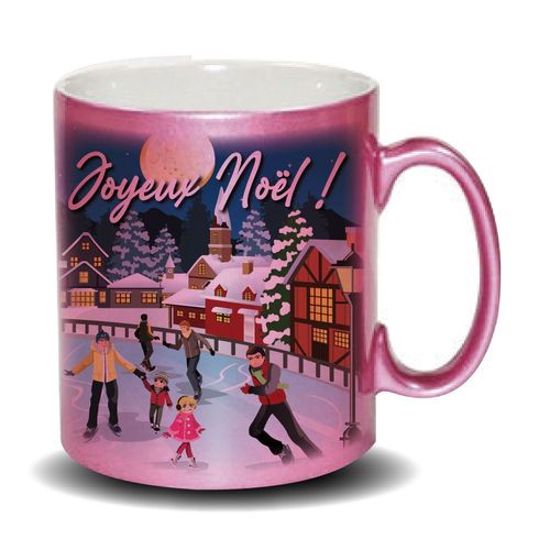Mug Noël Pailleté De Noël Rose Pour Un Effet Sur Votre Table De Fête