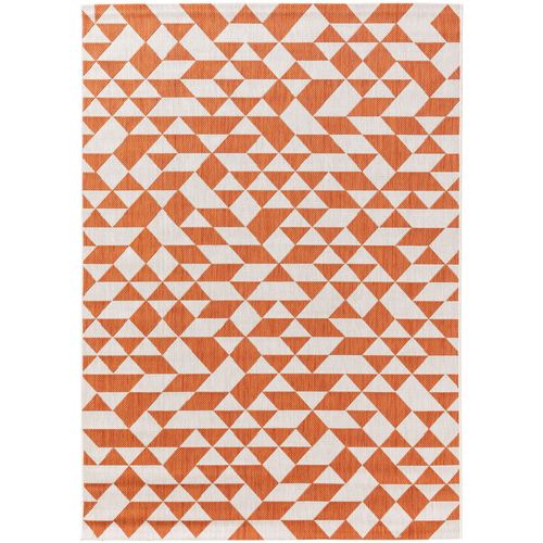 Tapis D'extérieur Cleo Orange 200x300 Cm - Tapis Outdoor Pour Balcon, Terrasse Et Jardin