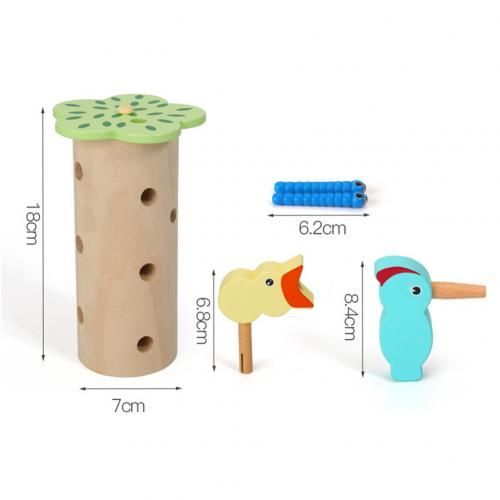 Puzzle Magnétique En Bois Pour Enfant, Jouet Éducatif En Forme De Pic, Piège À Ver, Insecte