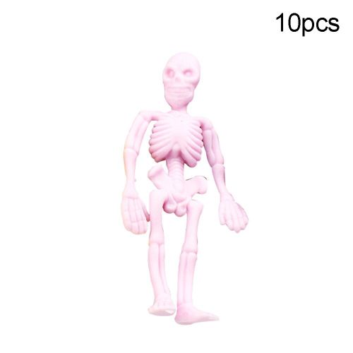 Mini Squelette Souple 10 Pièces, Modèle Anti-Stress, Jouet Décoratif Pour Fête D'Halloween, Cadeau Pour Enfant