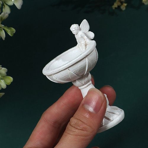 Maison De Poupée Miniature En Résine, 1 Pièce, Décoration De Jardin, Mobilier De Jardin Féerique, Fontaine De Piscine, Ange