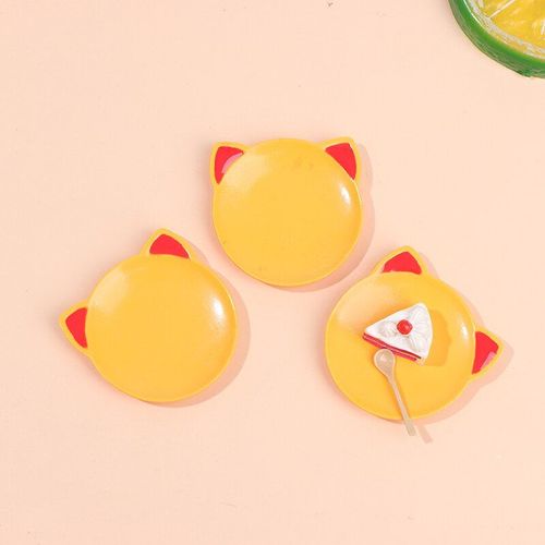Maison De Poupée Échelle 1/12 Accessoires De Plat De Cuisine, Modèle 1:12 Jouet Mini Plat En Forme De Chat Mignon 1 Pièce