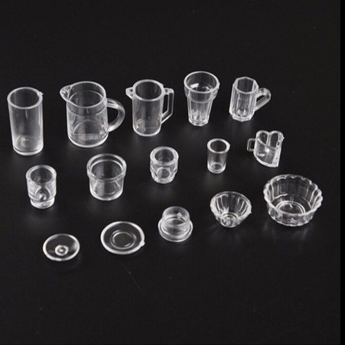 Ensemble De Vaisselle, 15 Assiettes, Tasse, Bol À Vaisselle, Jouet Miniature Pour Maison De Poupée, Nourriture, Cuisine, Accessoires De Salon, Échelle 1:12