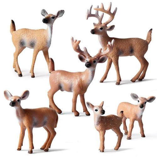 Figurines D'Animaux En Pvc, Cervidae, Jouets D'Action, Mini Poupée De Cerf, Modèle De Collection, Collection De Figurines Pour Enfants, Cadeau