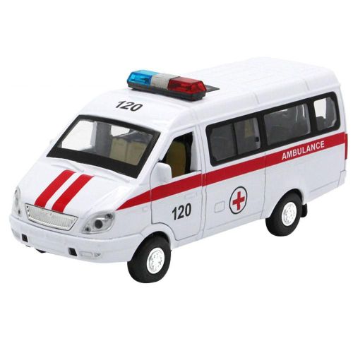 Jouet D'Ambulance De Ville Moulé Sous Pression 1:32, Modèle De Voiture, Porte Coulissante Légère, Jouets Éducatifs Pour Enfants