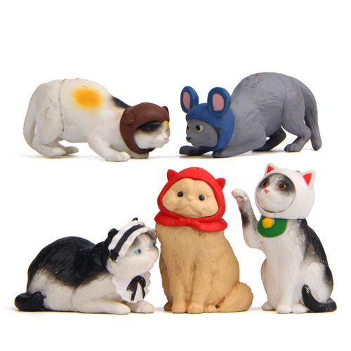Figurine De Chat Cosplay Miniature Chaton Souris Animal Décoration, Mini Fée Jardin Dessin Animé Statue Artisanat Décoration De Maison Voiture 1 Pièce