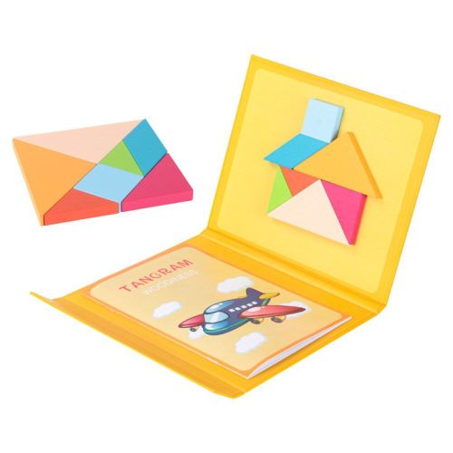 Puzzle Magnétique 3d Tangram, Jeu En Bois, Jouet Éducatif Montessori Pour Enfants Filles, Cadeau Pour Bébé, Nouveauté