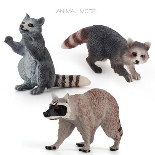 Figurines De Raton Laveur Pour Enfants, Jouets De Ferme Amusants, Modèles En Plastique, Figurines D'Animaux Simulés, Jouets Éducatifs, Cadeau