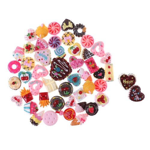 Poupées Miniatures Aléatoires 10 Pièces/Lot, Jouet De Simulation, Mini-Jeu, Gâteau Alimentaire, Biscuits, Donuts Pour Accessoires De Poupées