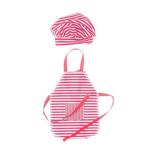 Ensemble De Vêtements De Couture Pour Poupée Elfe, Accessoires De Jouets Traditionnels De Noël, Père Noël, Tablier Rayé + Chapeau