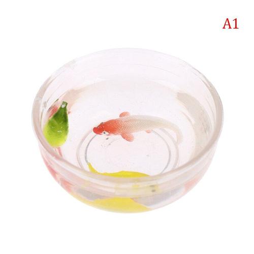 Nouveau! Aquarium En Verre Pour Maison De Poupée, Bol De Poisson Miniature, Jouet D'Ornement Pour La Décoration De La Maison De Poupée