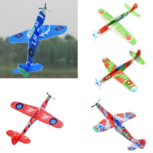 Avion À Ailes Rabattables Pour Enfants, 3 Pièces, Bricolage, Cerf-Volant En Papier, Modèle D'Avion Imitant Les Oiseaux, Jouets, Cadeau Pour Garçon