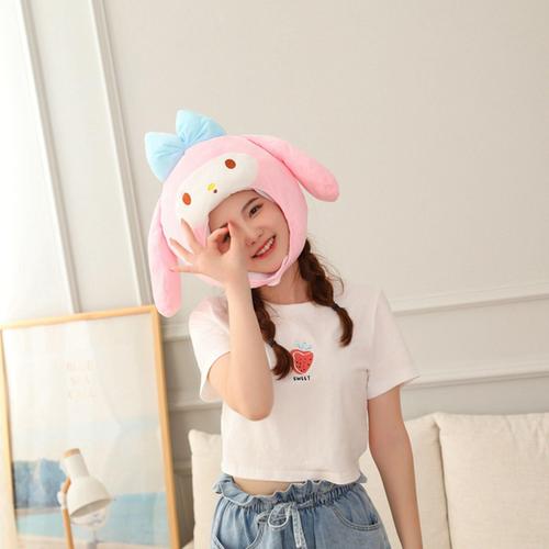 Chapeau En Peluche Mignon Avec Bandeau À Rabat D'Oreille, Costume De Cosplay D'Hiver Pour Enfants Et Adultes, Cadeau