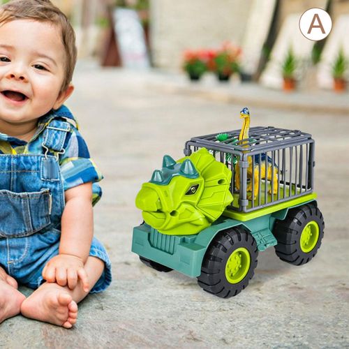 Camion Dinosaure En Plastique Pour Enfants De 3, 4, 5, 6, 7 Ans Et Plus, Jouet De Transport