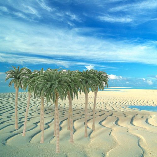 Aménagement De Plage Wargame, 10 Pièces, Modèle De Train, Cocotiers Ho Oo 11cm