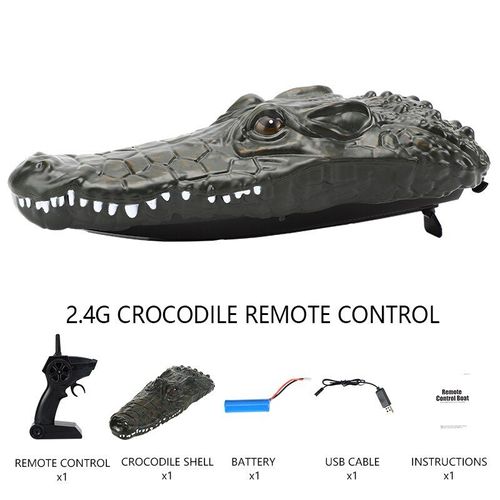 Jouet Télécommandé Crocodile, Tête De Crocodile, Robot De Simulation Animal Effrayant, Bateau De Course Pour Enfants