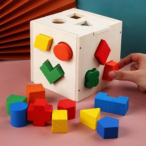 Blocs De Construction En Bois Pour Bébé, Boîte Pour Reconnaître Les Formes, Jouet Pour Enfants Éducatif Intelligent Montessori, Jeu D'Apprentissage, Idée Cadeau,